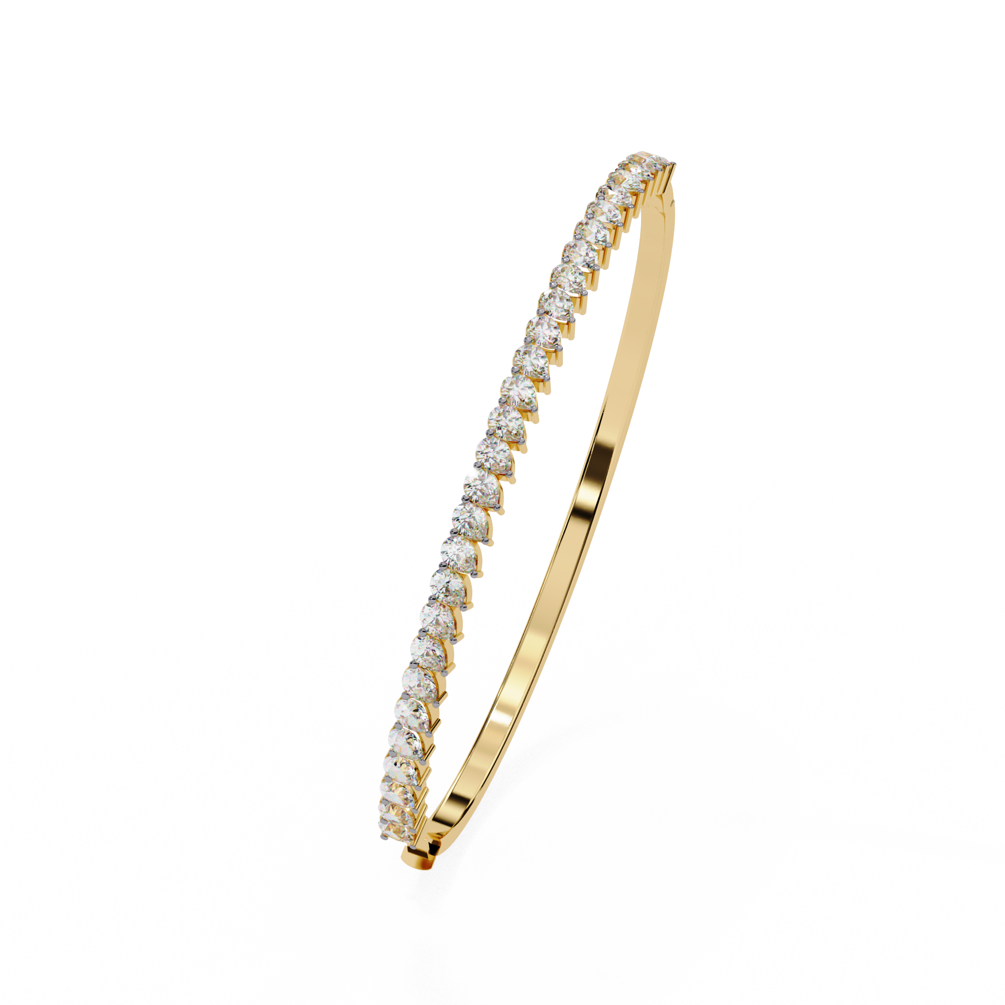 Solitairekart 4.06ct Pear Cut Natural Diamond Bracelet-HI Color. VS-SI Clarity